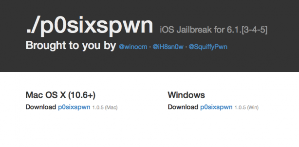 P0sixspwn si aggiorna alla versione 1.0.5 per Windows e Mac