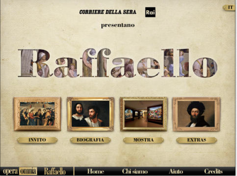 Raffaello – Opera Omnia: l’iPad si trasforma in una mostra virtuale dell’artista di Urbino