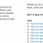 iOS 7.1 beta 4 è ora disponibile per il download