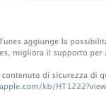 Apple aggiorna iTunes