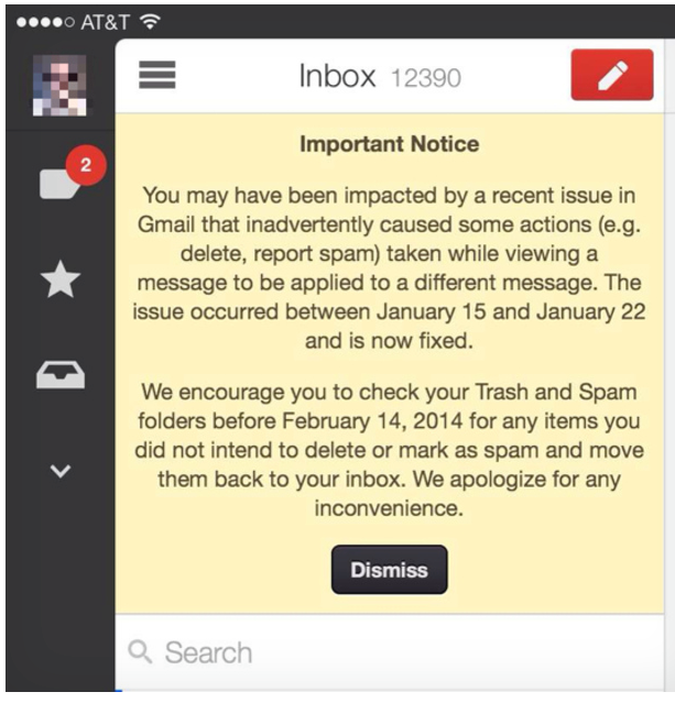 Gmail app: un bug ha eliminato come spam diverse e-mail