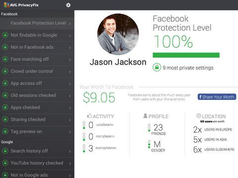 AVG PrivacyFix: migliora la tua privacy su Facebook – MWC 2014