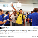 Brasile: la folla dei visitatori all’inaugurazione dell’Apple Store