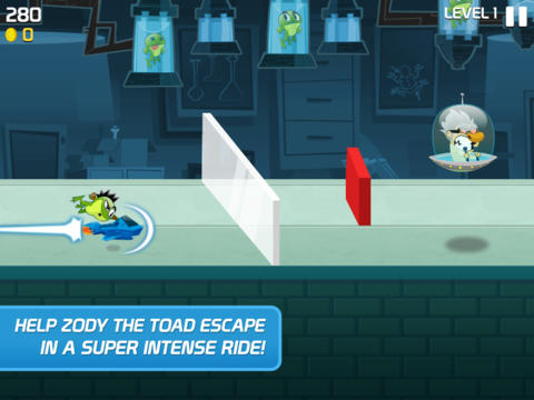 Toad Rider: endless runner game, la rana che evade dal laboratorio