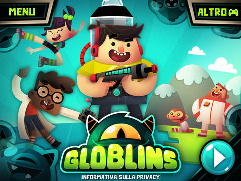 Divertente puzzle game alieno per iPad intitolato Globlins