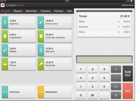 CassaNova, l’app che trasforma l’iPad in un registratore di cassa