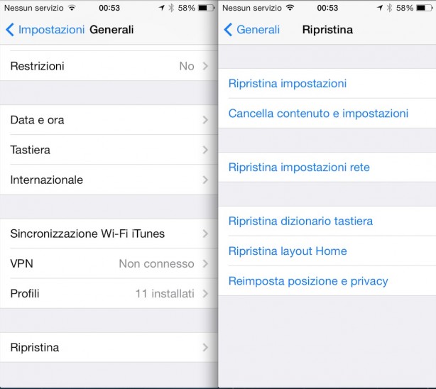 Come ripristinare impostazioni e dati direttamente da iPad