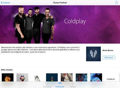 Nuovo update per iTunes Festival