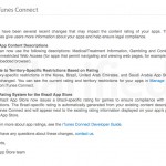 iTunes Connect si aggiorna con nuove norme per la classificazione delle app