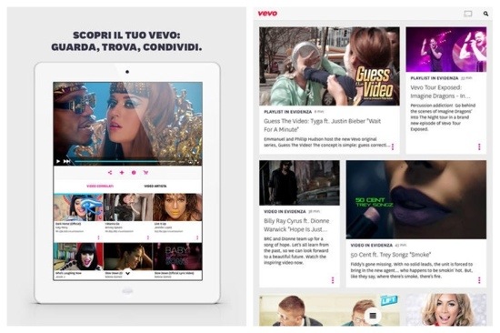 VEVO si aggiorna supportando finalmente l’iPad