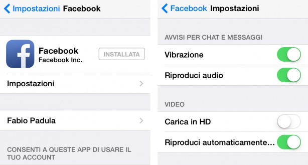 Come disattivare la riproduzione automatica dei video Facebook per risparmiare traffico dati