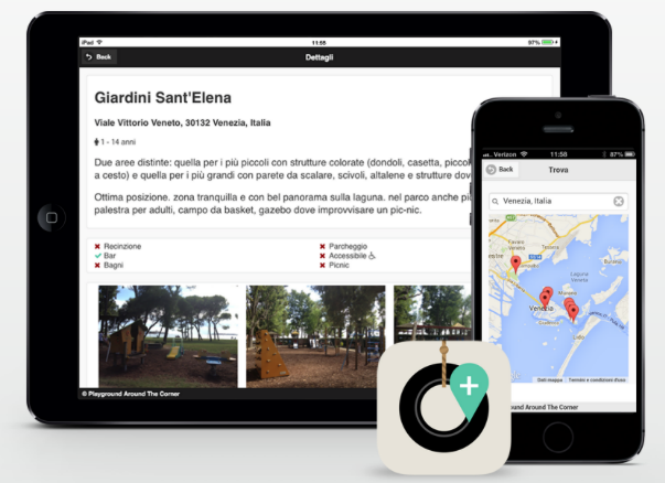 Grazie a Playground Around The Corner è possibile utilizzare l’iPad per trovare i parchi gioco pubblici sparsi in Italia e nel mondo