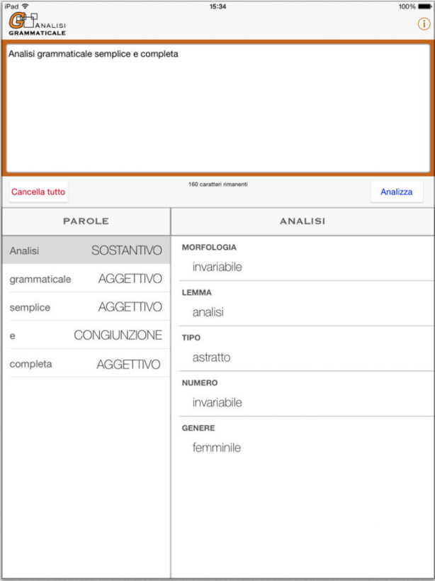 L’applicazione per l’analisi grammaticale sbarca sui nostri iPad