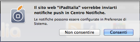 Le notifiche push arrivano anche su iPadItalia!