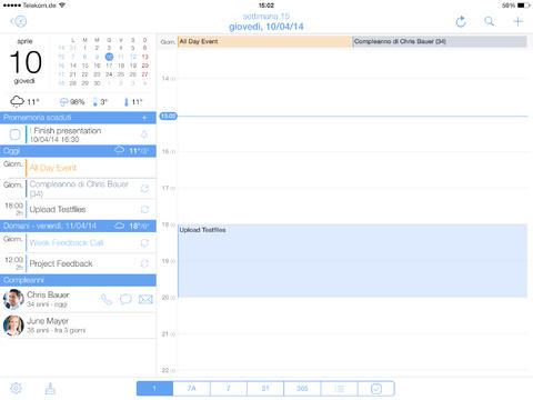miCal: ottima app calendario si aggiorna e diventa compatibile con iPad