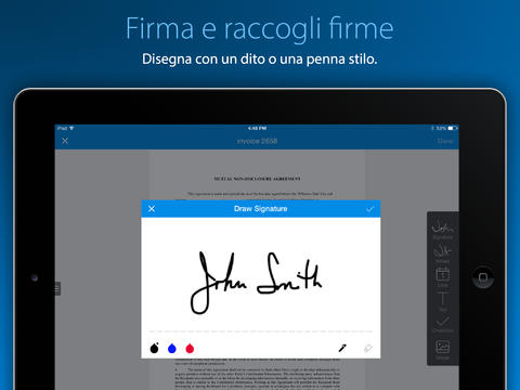 Con SignEasy puoi firmare i documenti con l’iPad
