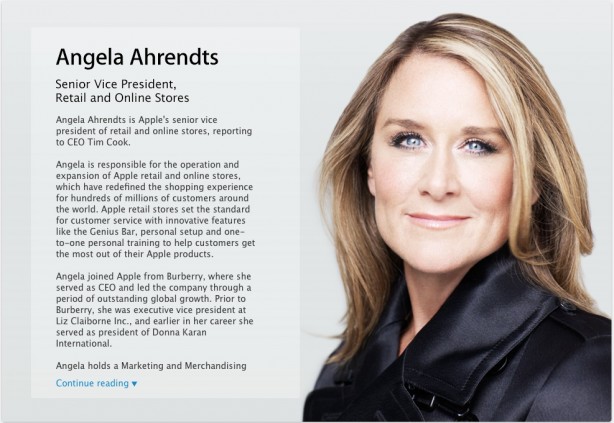 Angela Ahrendts è ufficialmente la nuova SVP Retail di Apple