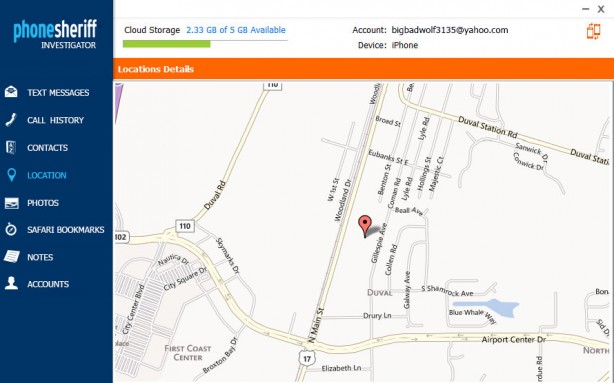 Controlla in remoto il tuo iPad con PhoneSheriff Investigator  per Windows
