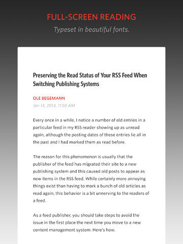 L’ottimo lettore RSS Unread arriva su iPad