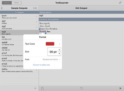 TextExpander si aggiorna con il supporto ad una nuova tastiera
