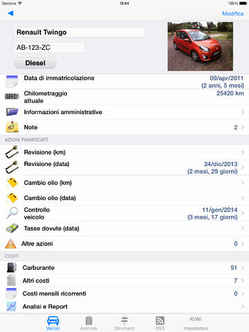 Tutti i dati delle tue auto su iPad con Car Manager