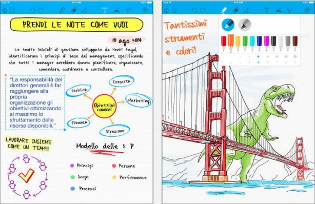 Blocco Note+: iPad come quaderno virtuale per disegnare e scrivere