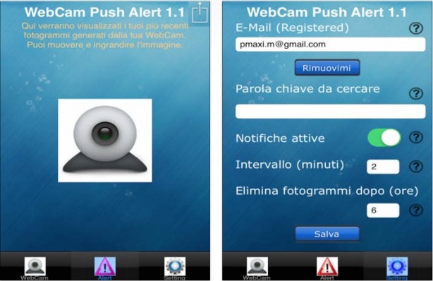 WebCam Push Alert: mantieni online le attività della tua WebCam