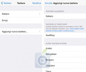 Come attivare le tastiere di terze parti su iOS 8 – Guida