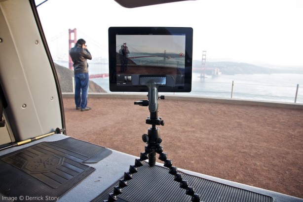 iPad on location using iStopMotion for time-lapse photography.