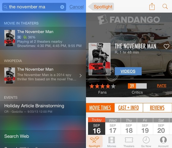 Apple migliora la ricerca di Spotlight in iOS 8