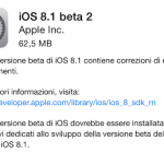 iOS 8.1: disponibile la seconda beta