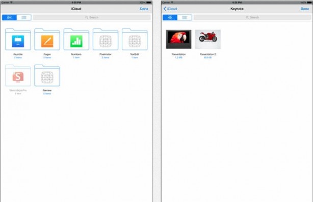 Cloud Drive Explorer: dati iCloud suddivisi per cartelle e visibili da iPad