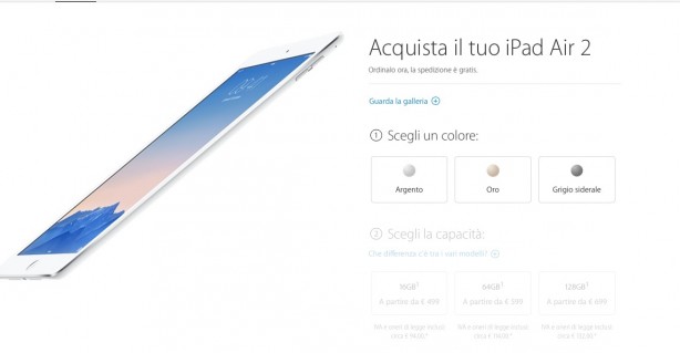 Apple inizia a vendere i nuovi iPad Air 2 e iPad Mini 3 nei negozi fisici e online