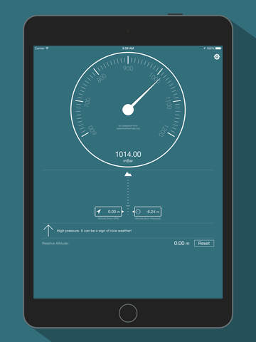 Con Bar-o-Meter puoi calcolare la pressione dell’aria con l’iPad