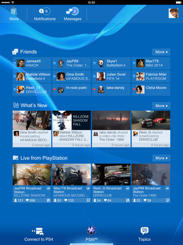 PlayStation App è disponibile anche su iPad