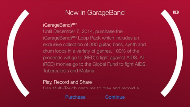Garageband: nuovo update con pacchetto (RED)