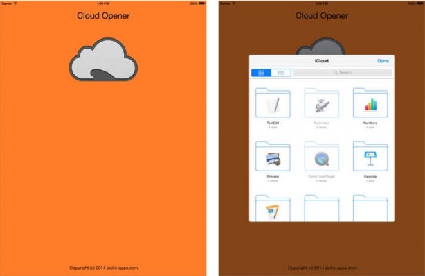 Cloud Opener: accedere alle cartelle iCloud direttamente da iPad