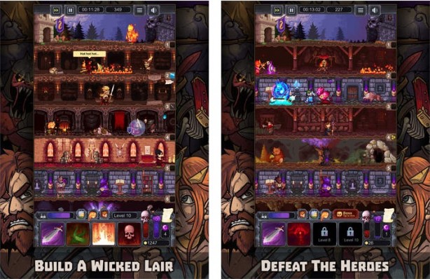 Wicked Lair: costruisci e difendi il tuo dungeon