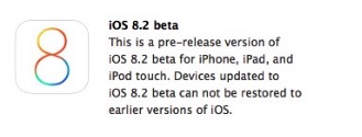 Nuova beta per iOS 8.2