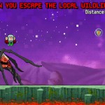 Fuggi da ragni giganti in Moon Rush