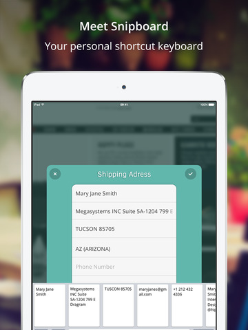 Includere intere frasi da tastiera con l’app gratuita Snipboard