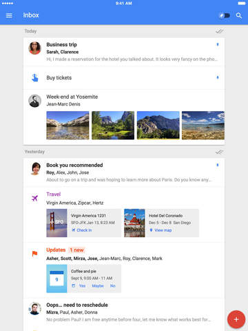 Inbox by Gmail è ora compatibile anche con iPad