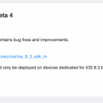 Apple rilascia la quarta beta di iOS 8.3 e una nuova build per il programma di beta pubblica
