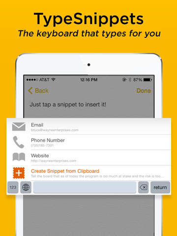 TypeSnippets iPad pic0