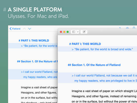 Ulysses: il nuovo text editor per il tuo iPad