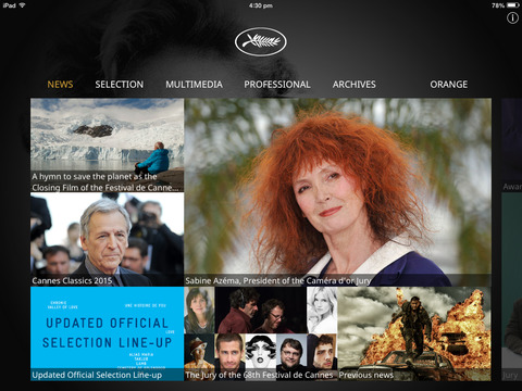 Festival de Cannes: app ufficiale disponibile gratuitamente per il tuo iPad