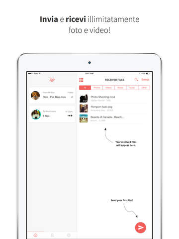 Con Infinit puoi trasferire foto e video da iOS verso OS X, Android, Windows e viceversa