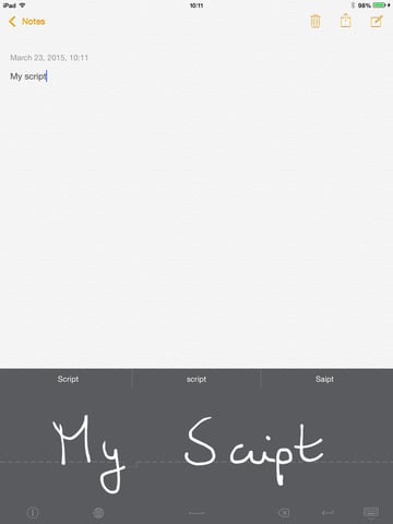 MyScript Stylus: la tastiera per scrivere in stampatello o in corsivo su iPad