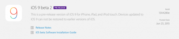 iOS 9 beta 2 è ora disponibile per il download!