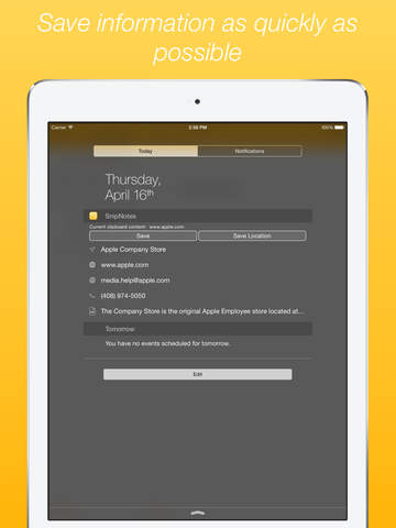 SnipNotes: prendere appunti dal centro notifiche di iPad